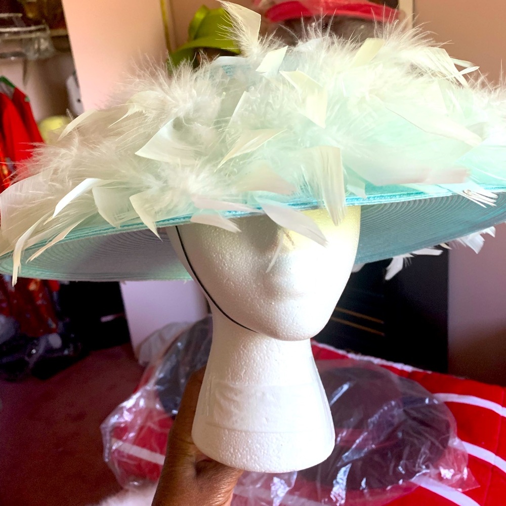 Church Hat - Blue/White